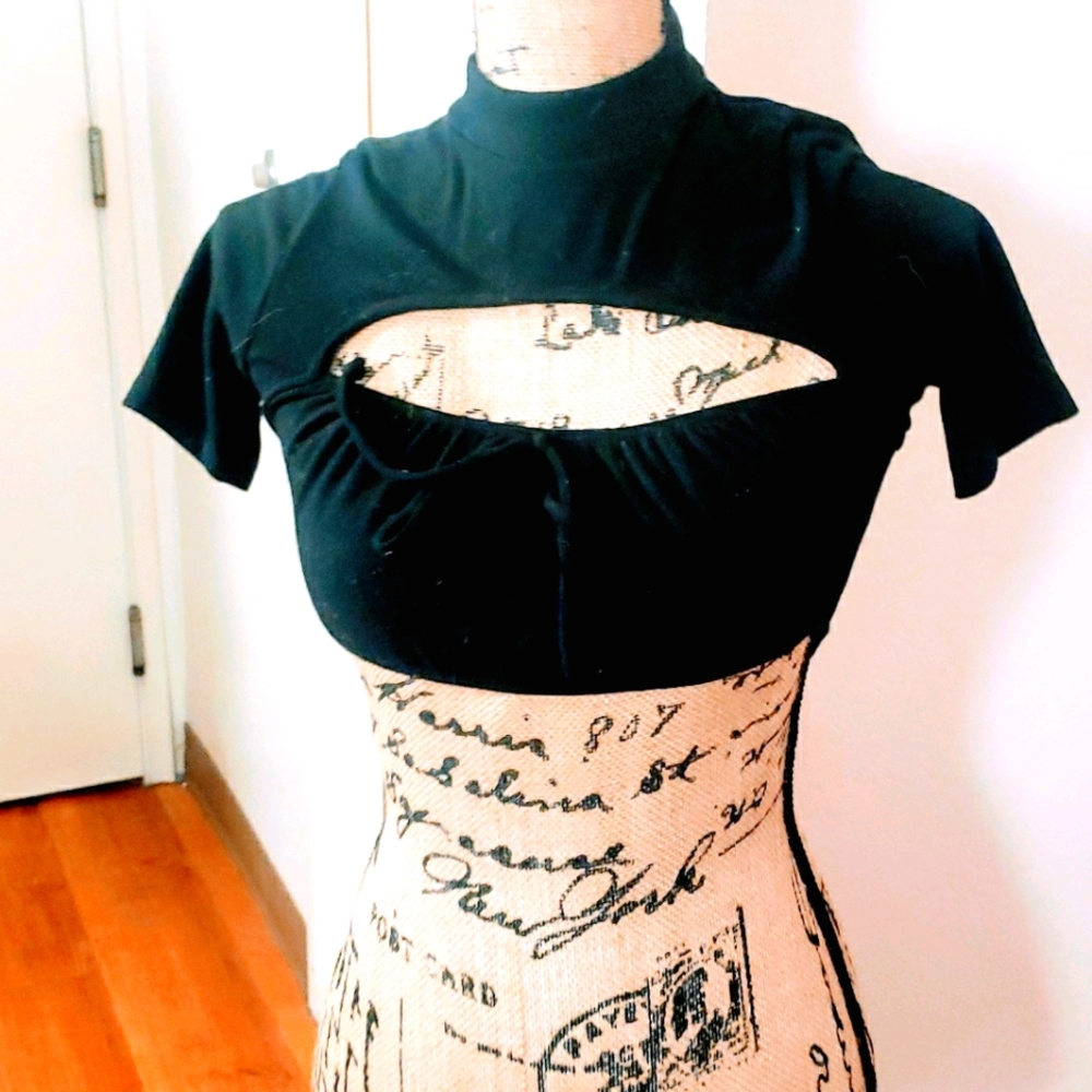 Women's fashion punk lolita style crop top
